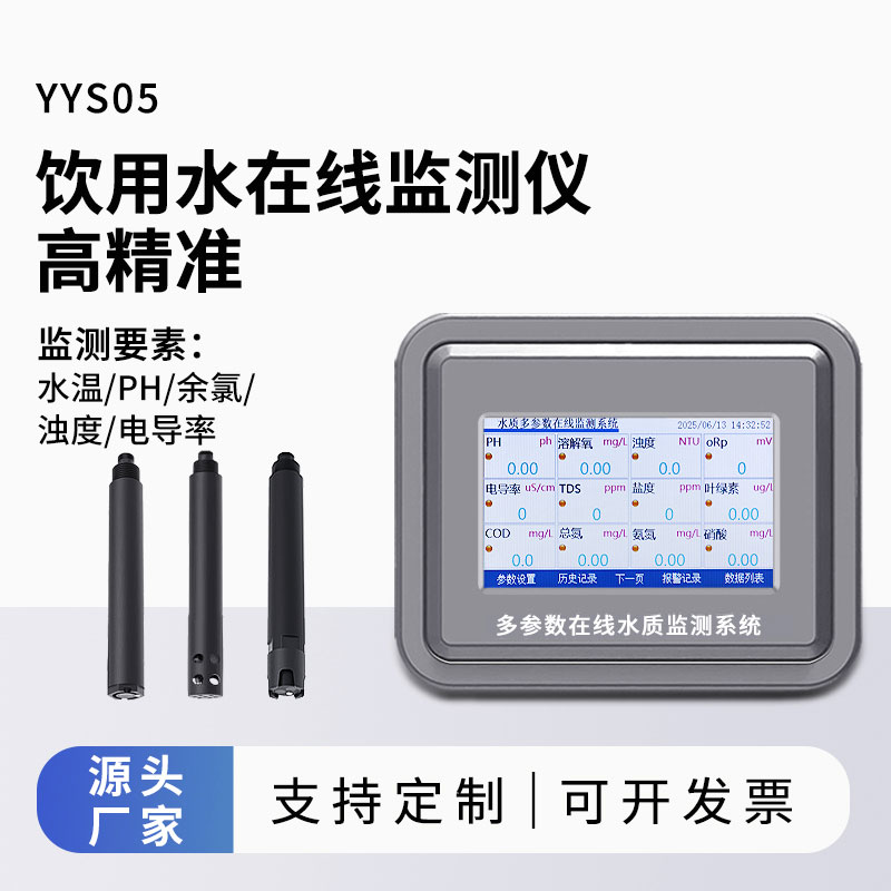 飲用水水質(zhì)監(jiān)測(cè)參數(shù)(水溫、ph、余氯、濁度、電導(dǎo)率)